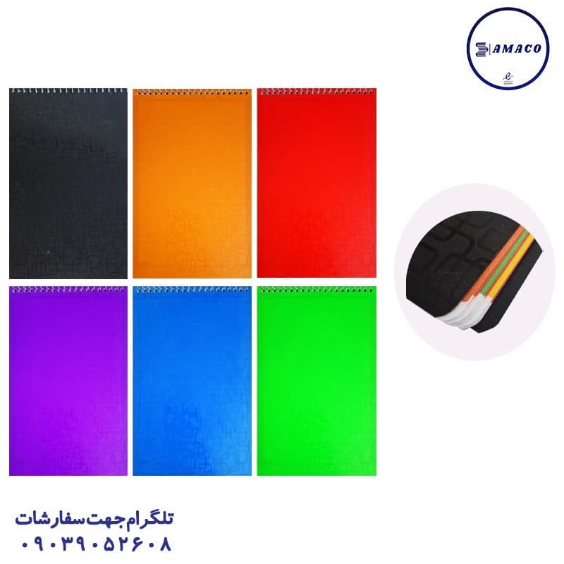 تکنو – یادداشت مهندسی طلقی لبه رنگی 50 برگ