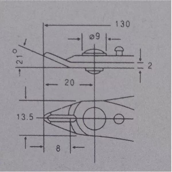 انبر کف چین پی سی اچ افسی مدل PC170 سایز 5 اینچ — تصویر ۳