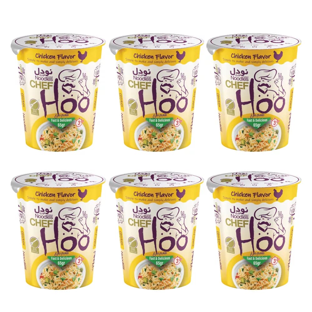 نودل مرغ لیوانی شف هو – 65 گرم بسته 6 عددی