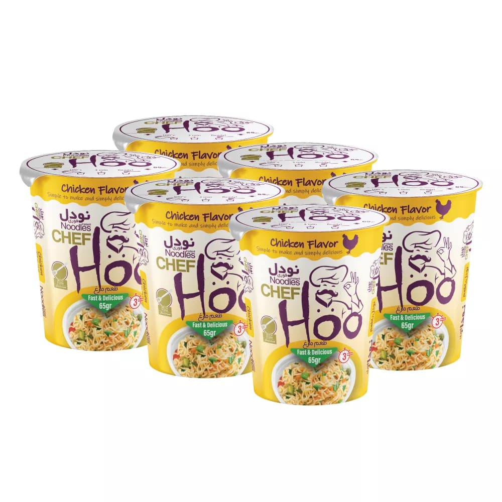 نودل مرغ لیوانی شف هو – 65 گرم بسته 6 عددی — تصویر ۲