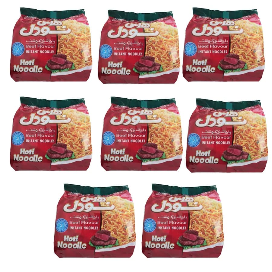 نودل نیمه آماده با طعم گوشت هاتی کارا – بسته 40 عددی
