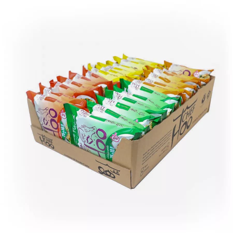 نودل میکس 4 طعم شف هو – 85 گرم بسته 24 عددی