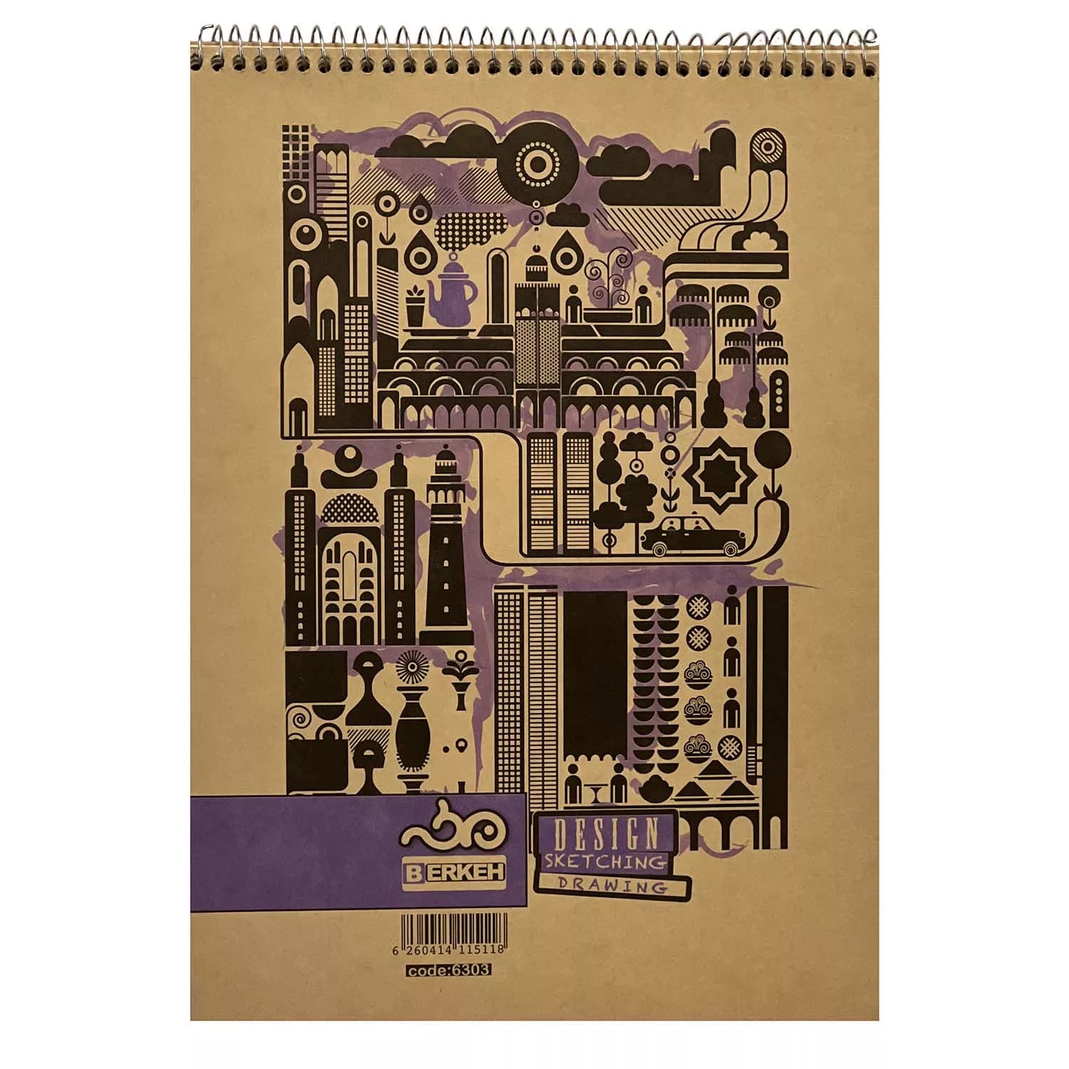 دفتر طراحی 60 برگ برکه سایز A4 کد 6303