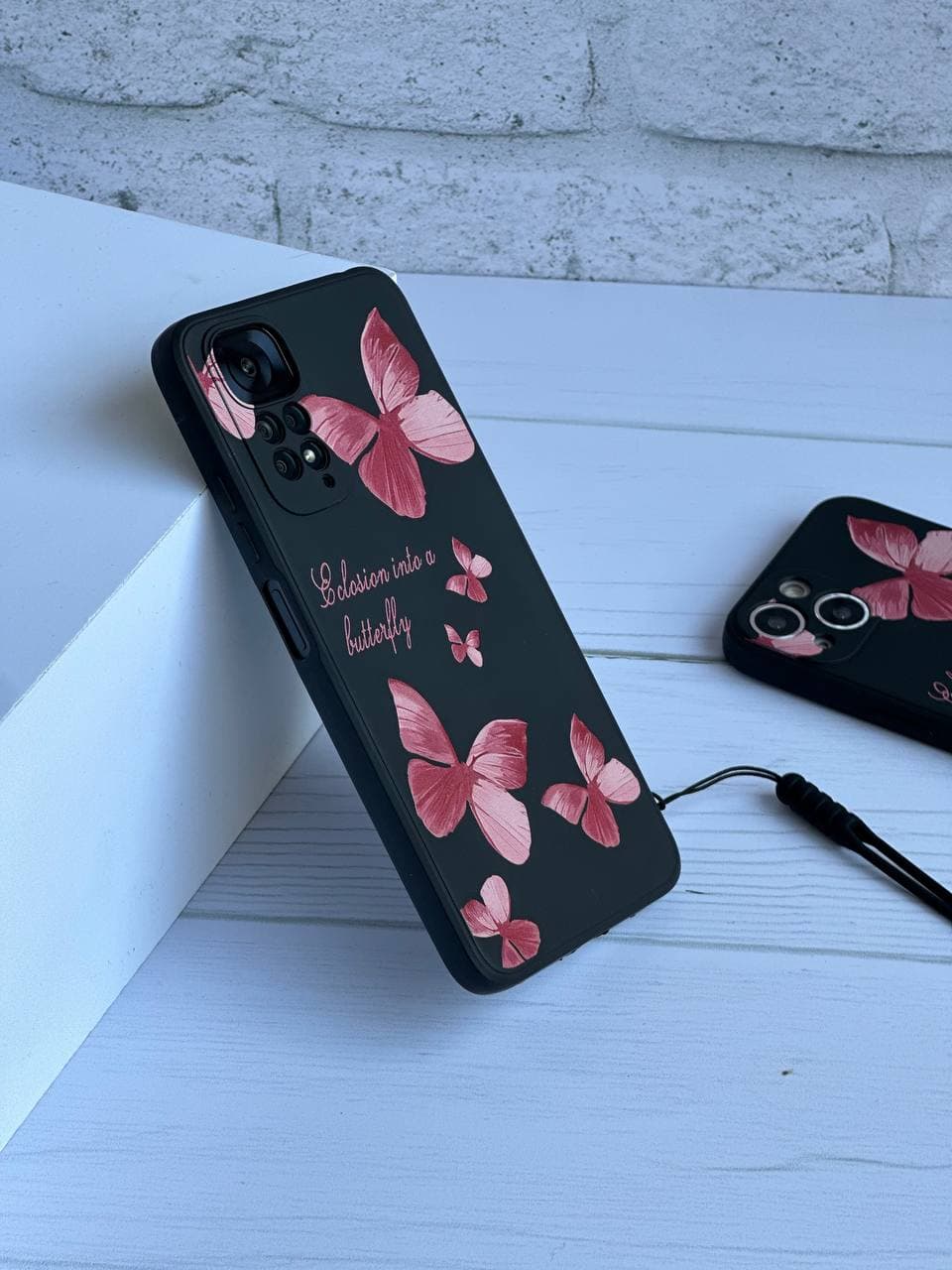 قاب باغ پروانه با بند سیلیکونی (آیفون سامسونگ شیائومی) — تصویر ۷