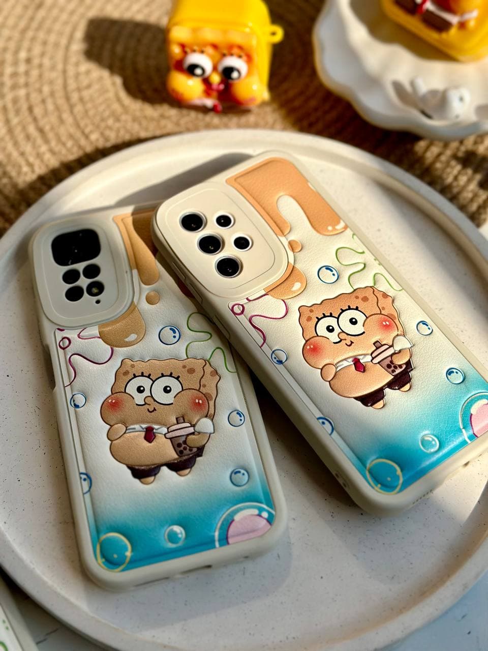 قاب برجسته چرمی SpongeBob (آیفون سامسونگ شیائومی) — تصویر ۴