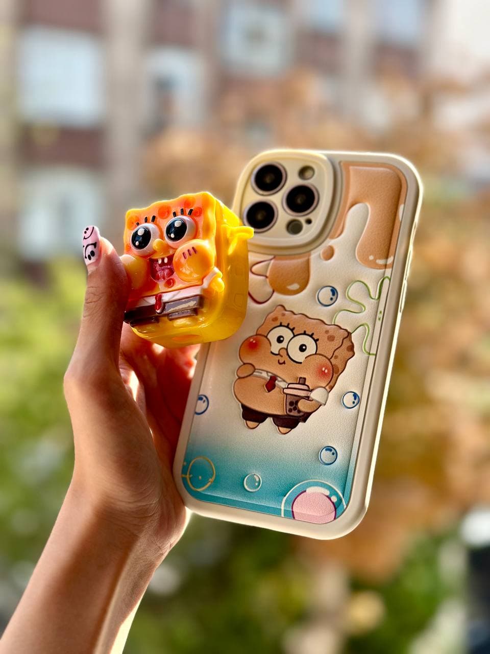 قاب برجسته چرمی SpongeBob (آیفون سامسونگ شیائومی)