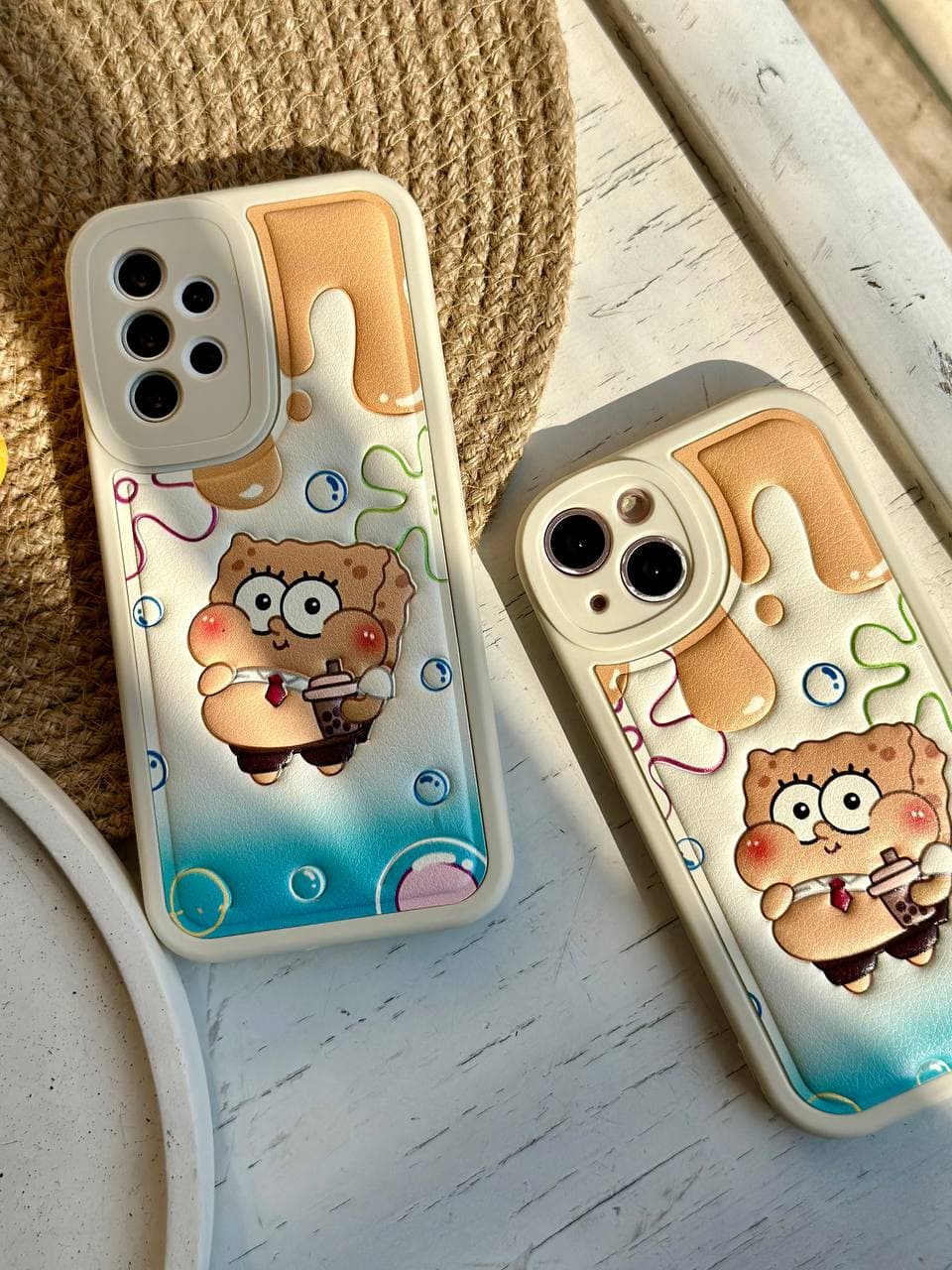 قاب برجسته چرمی SpongeBob (آیفون سامسونگ شیائومی) — تصویر ۲