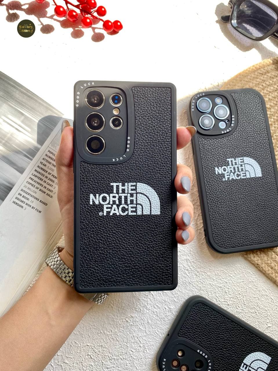 قاب north face چرمی (آیفون سامسونگ شیائومی)