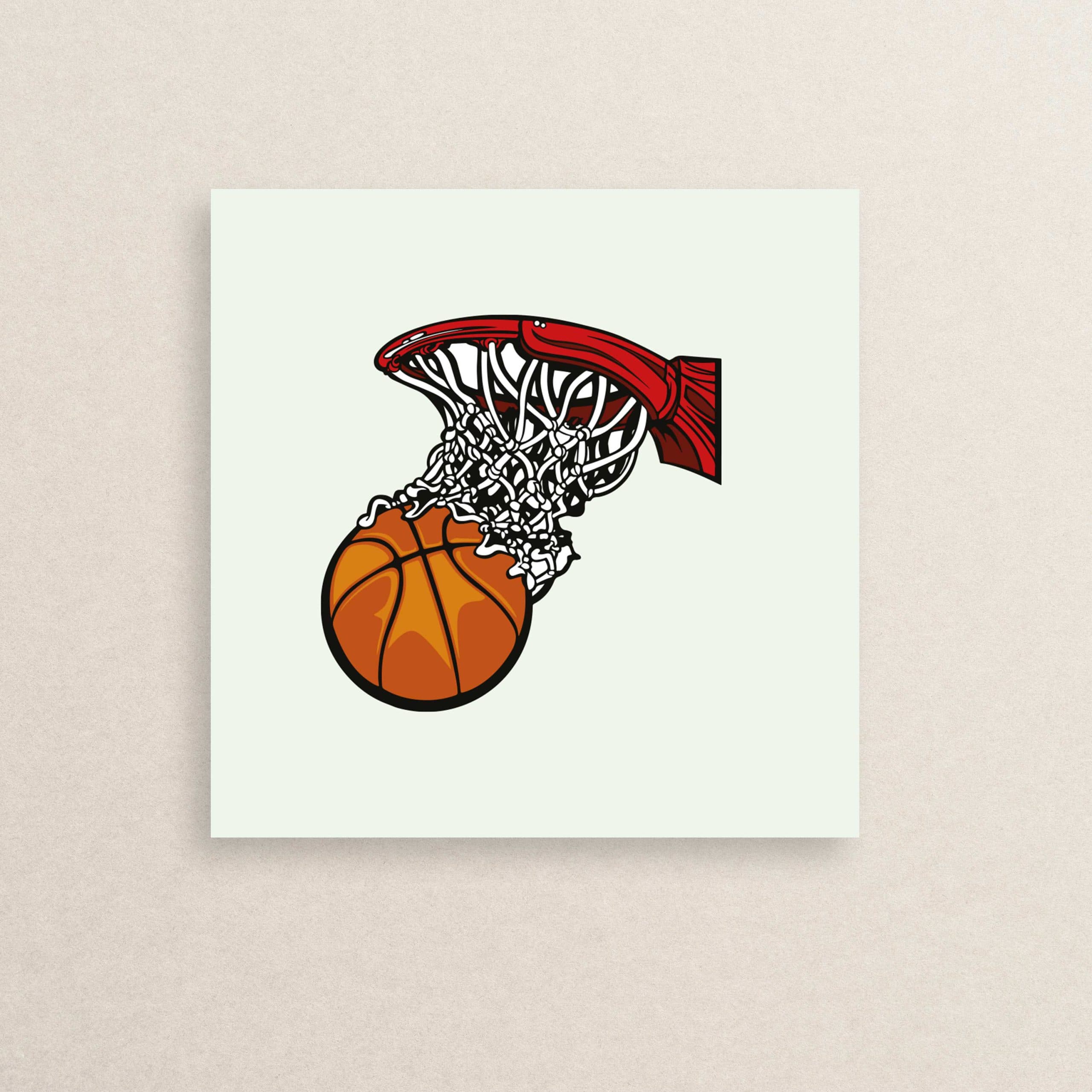 استیکر توپ و سبد بسکتبال 01 | 01 Basketball Hoop sticker