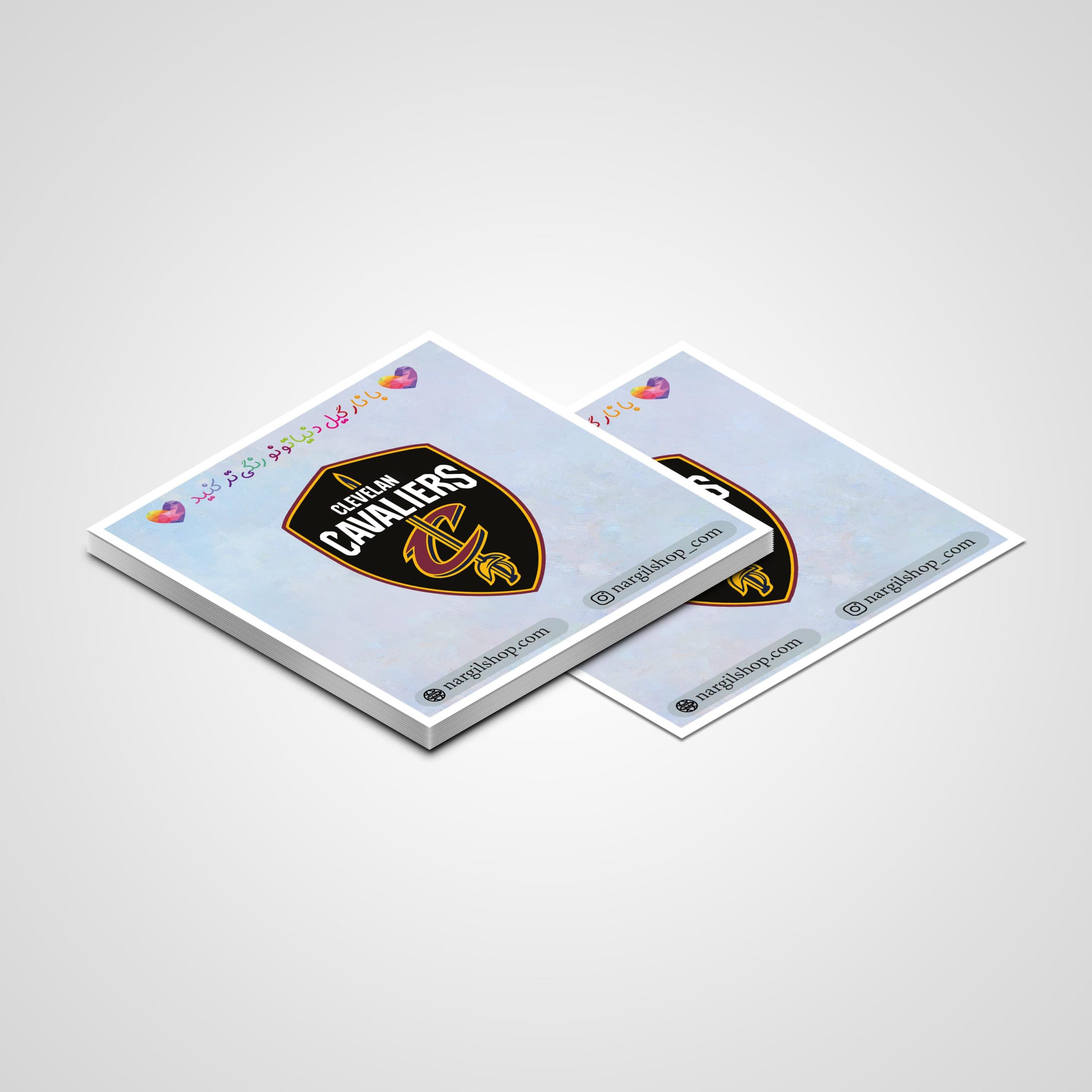 استیکر لوگوی تیم بسکتبال کلیولند کاوالیرز 01 | 01 Cleveland Cavaliers logo sticker — تصویر ۲