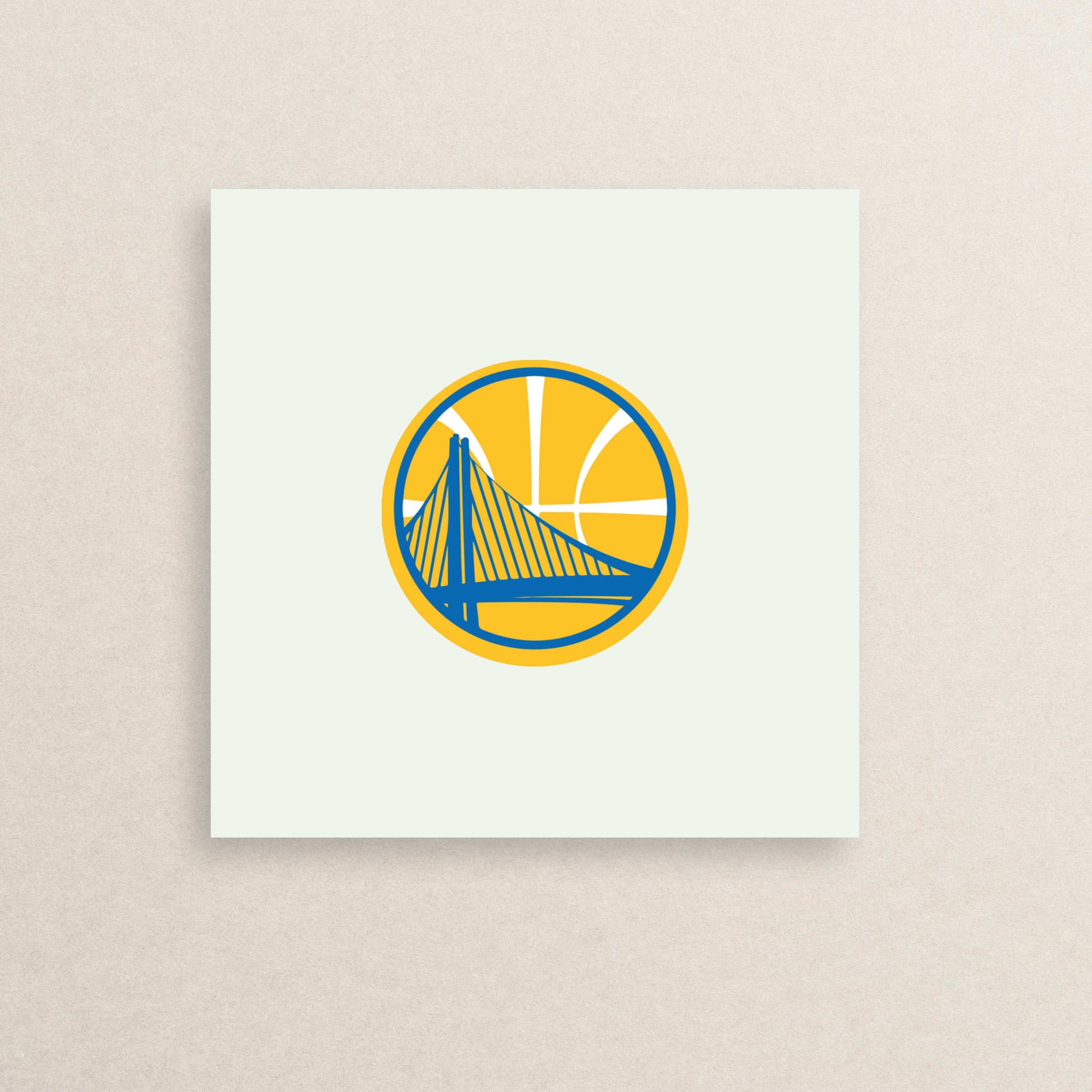 استیکر لوگوی تیم بسکتبال گلدن استیت واریرز 01 | 01 Golden State Warriors logo sticker