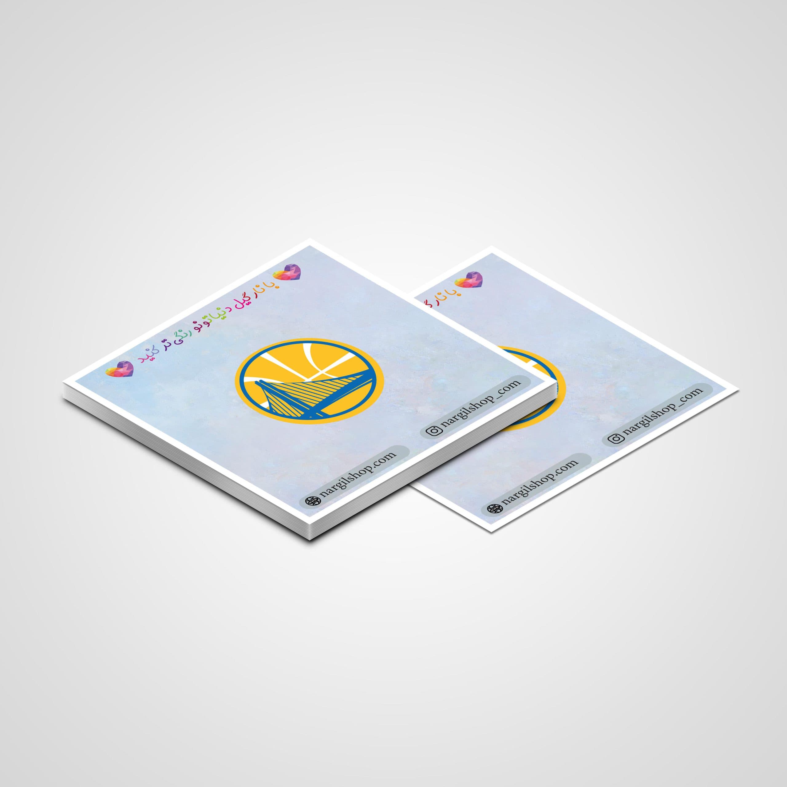 استیکر لوگوی تیم بسکتبال گلدن استیت واریرز 01 | 01 Golden State Warriors logo sticker — تصویر ۲