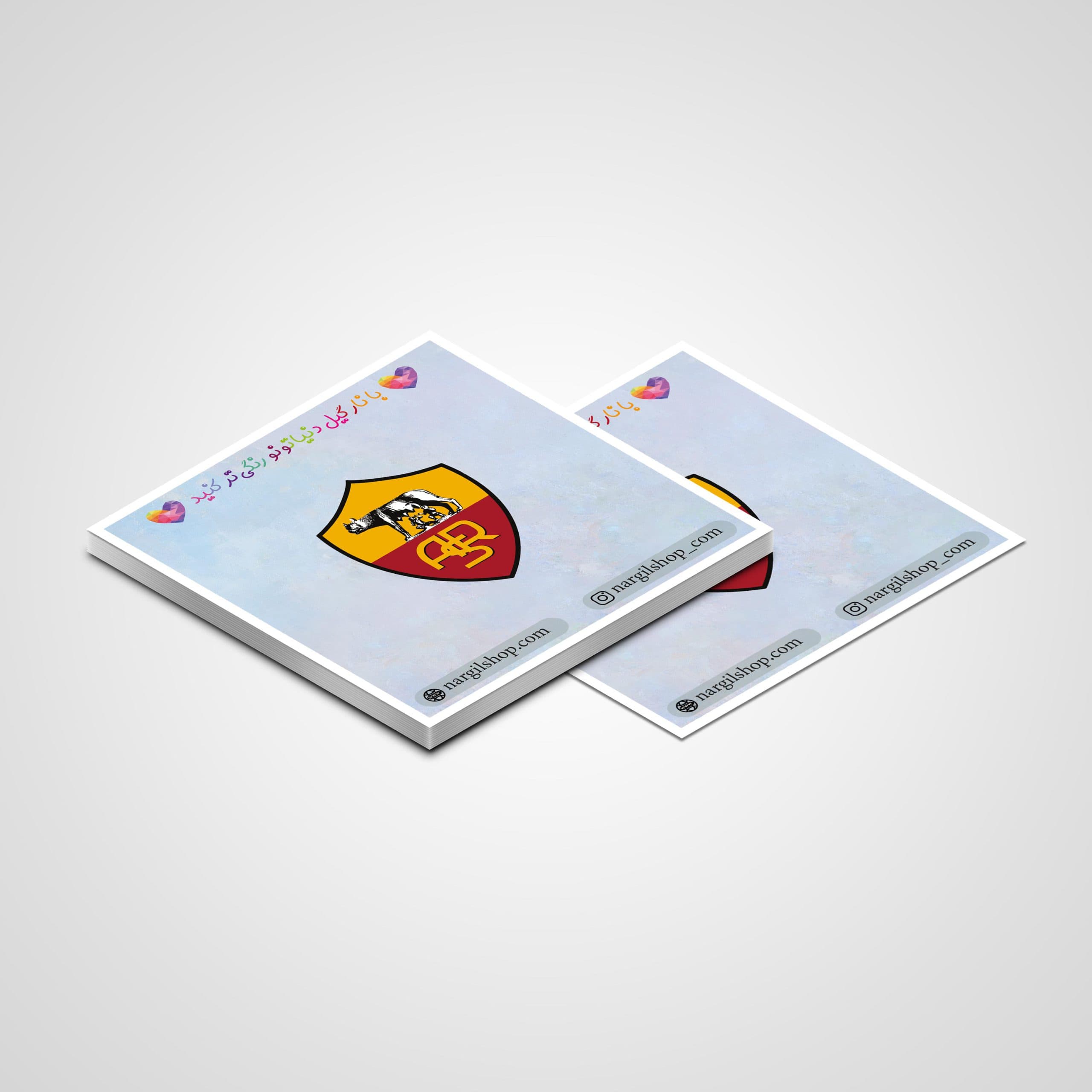 استیکر لوگوی تیم فوتبال آ اس رم 01 | 01 A S Roma logo sticker — تصویر ۲