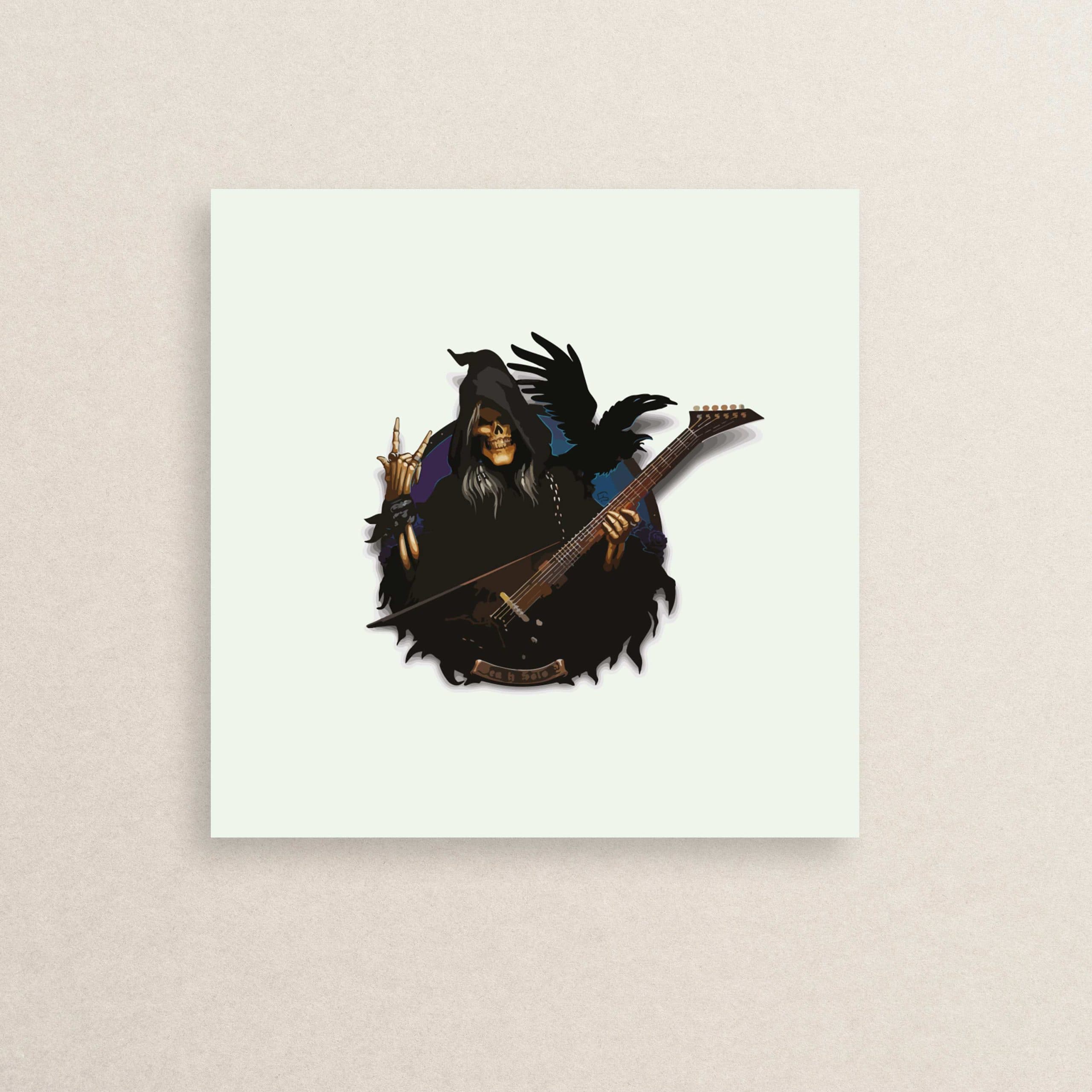 استیکر اسکلت متال و راک 01 | Rock and Metal skeleton sticker 01