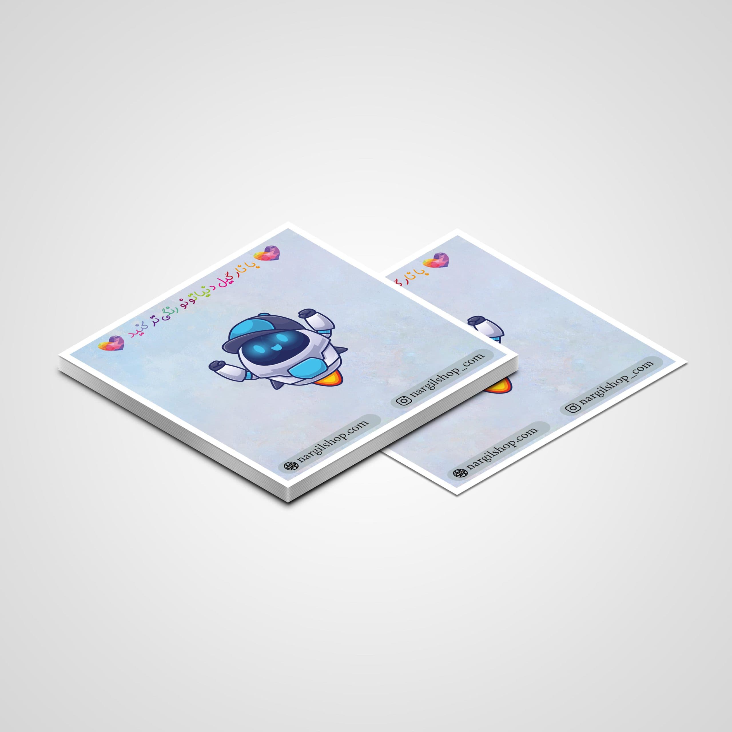 استیکر ربات گوگولی 02 | The cute robot sticker 02 — تصویر ۲