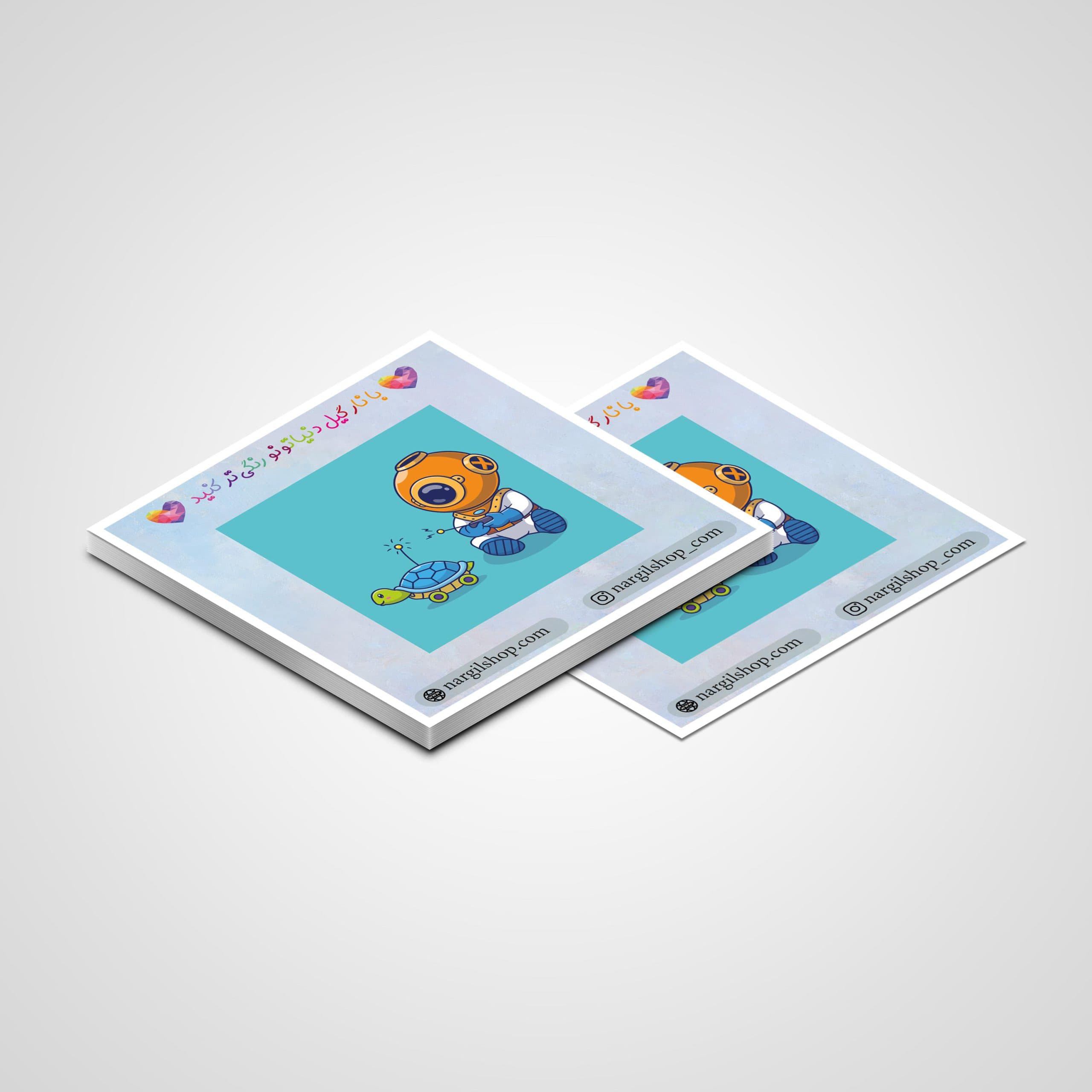 استیکر فضانورد غواص 03 | Astronaut diver sticker 03 — تصویر ۲
