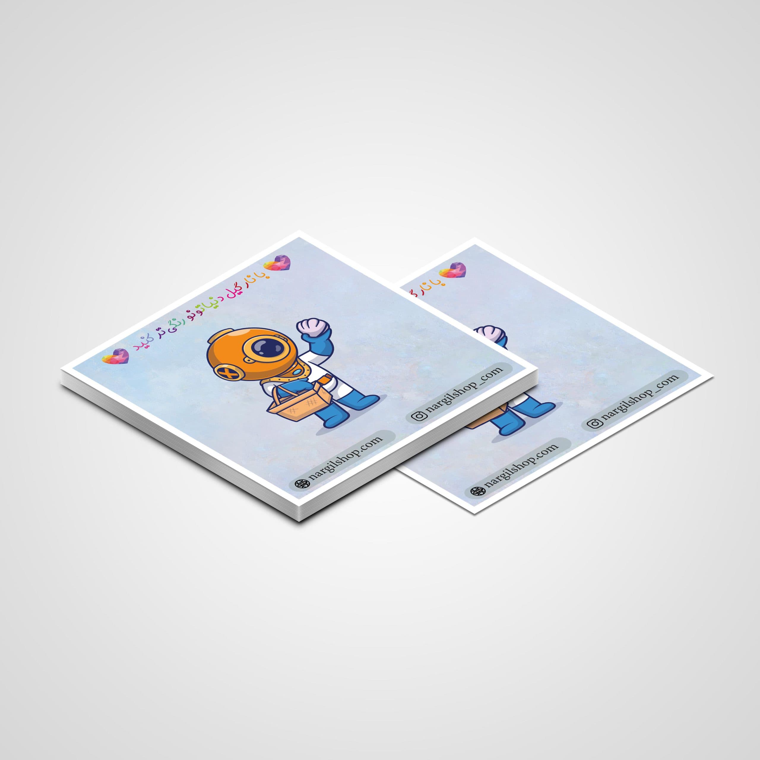 استیکر فضانورد غواص 02 | Astronaut diver sticker 02 — تصویر ۲