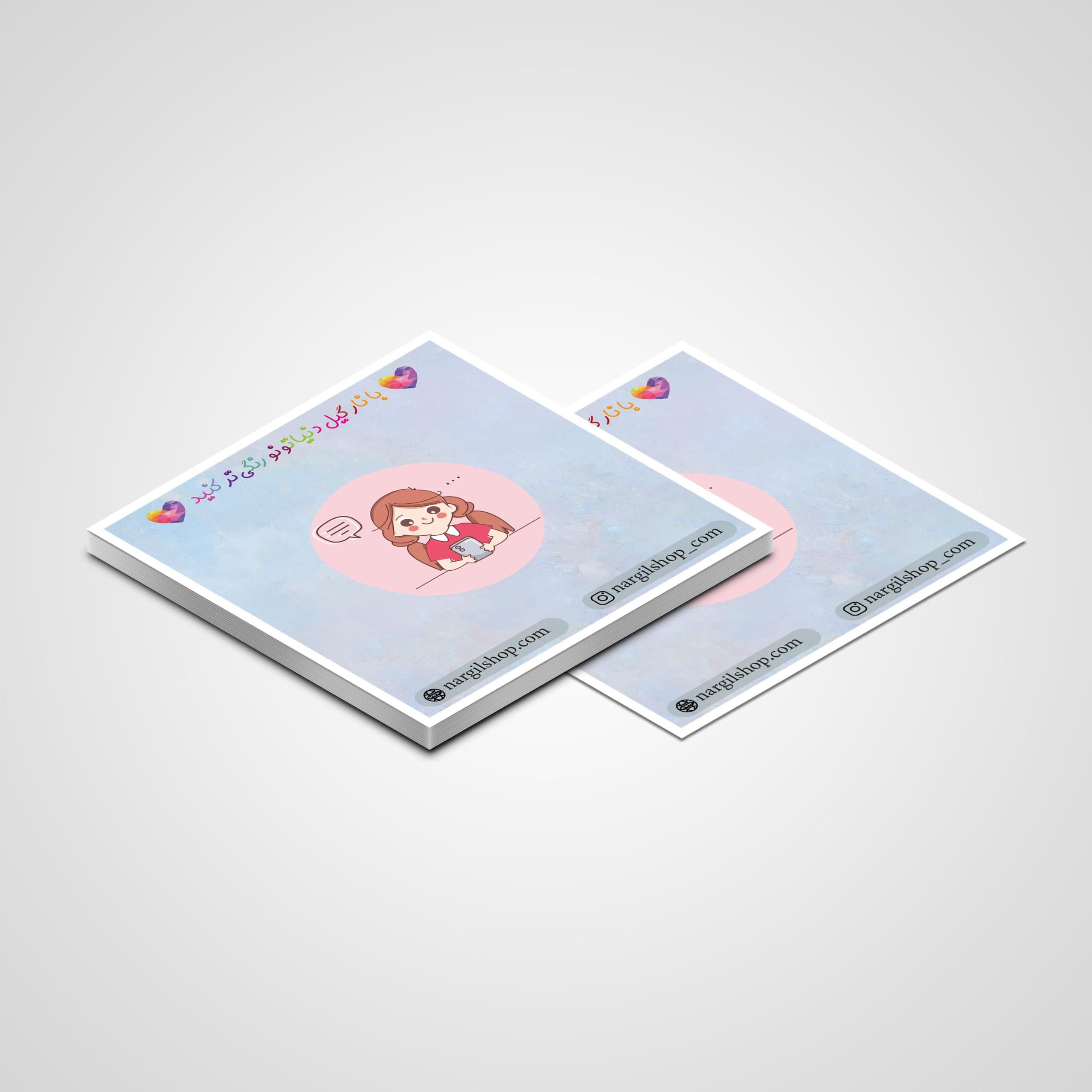 استیکر دخترک گوگولی 02 | The cute girl 02 — تصویر ۲