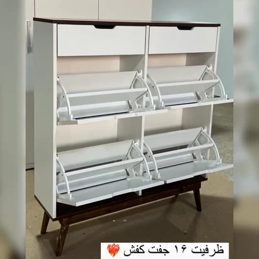 جاکفشی داشبوردی با جنس تمام ام دی اف ب ابعاد عرض 100 و عمق 35 .ارسال به صورت باربری و مبلمان اورلین مدل 972801