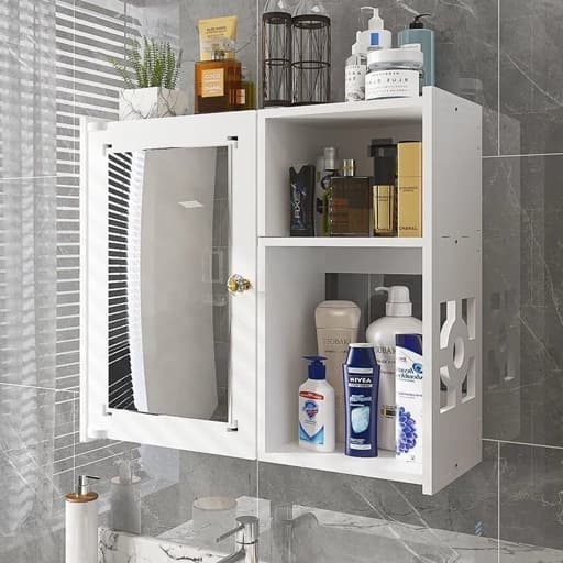 آینه سرویس بهداشتی باکس دار مبلمان اورلین مدل 972790