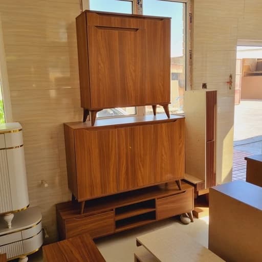 ست میز و آینه کنسول و جاکفشی سه درب شبستان مدل 212 مبلمان اورلین مدل 972788
