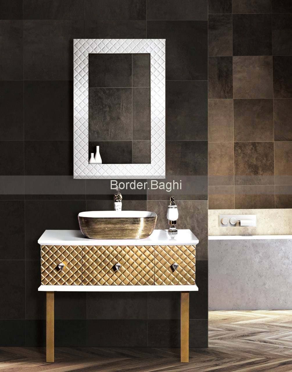 کابینت روشویی لاکچری باقی مدل الماس کد 050