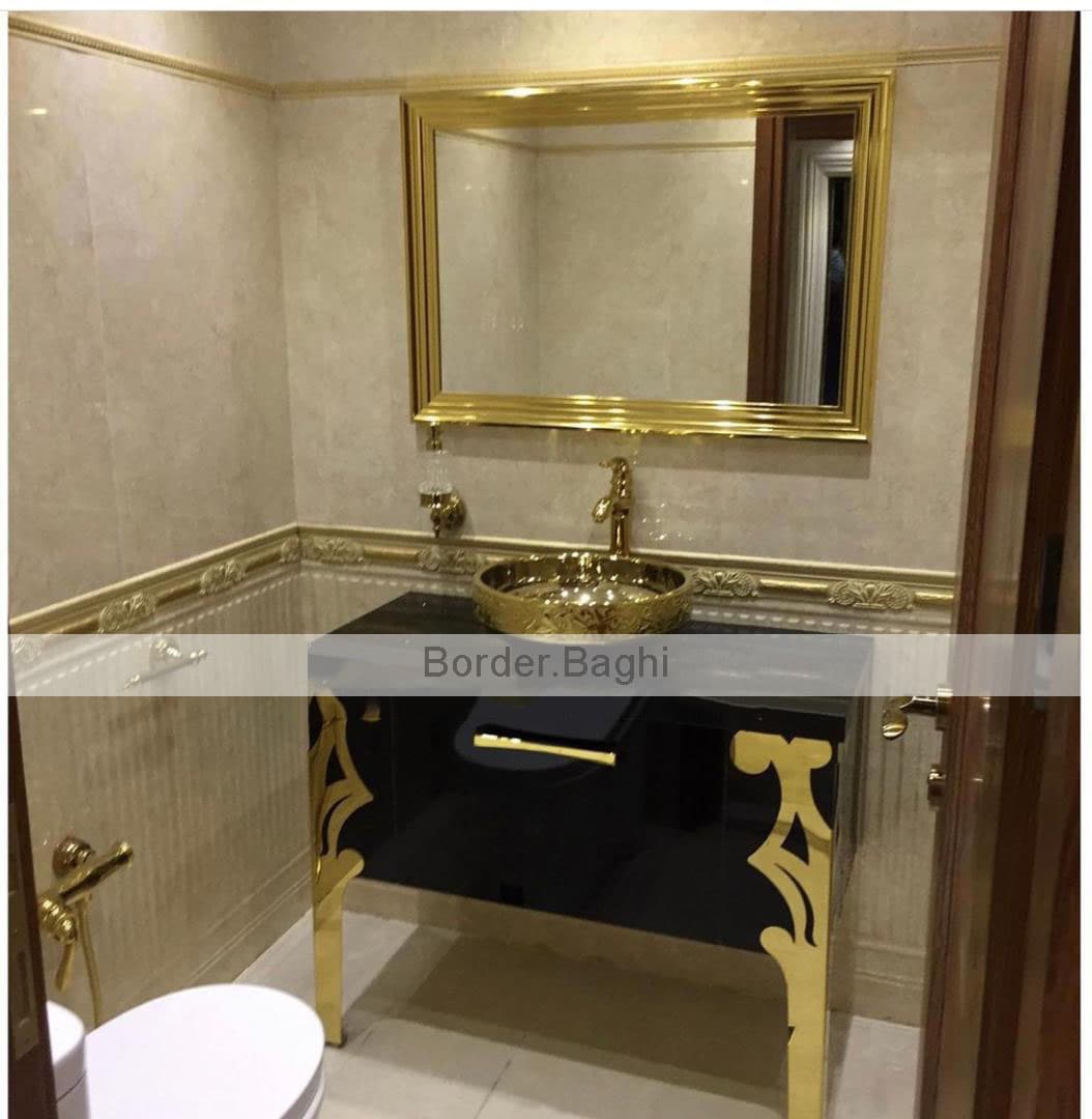 کابین روشویی مدل امپریال مشکی طلایی
