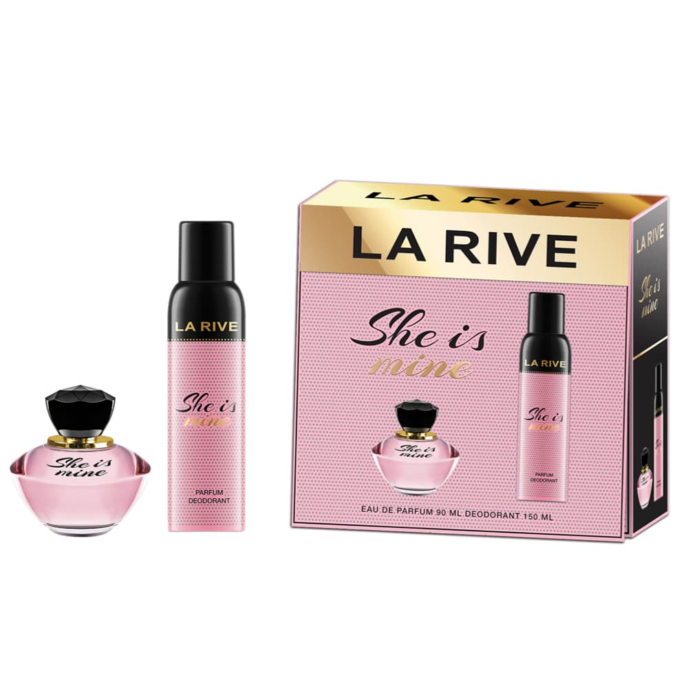 ست عطر و اسپری زنانه لاریو شی ایز ماین LA RIVE GIFT SET She Is Mine EDT 90+150 ML حجم ۱۵۰+۹۰ میلی لیتر