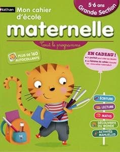 mon cahier d’ecole maternelle grand section 5-6 ans avec autocollants