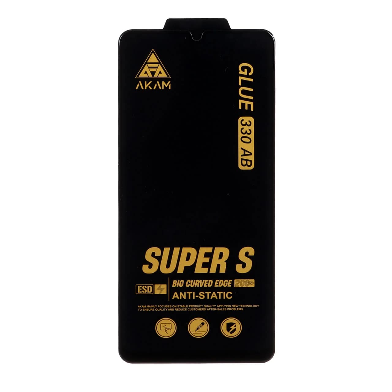 محافظ صفحه نمایش شیشه ای Full Cover Super S AKAM با چسب 330 مدل Samsung Galaxy A31 / A32 4G / A33 5G / A22 4G / F22 4G / M22 / M32 4G