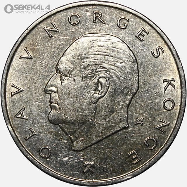 سکه 5 کرون کمیاب نروژ 1976
