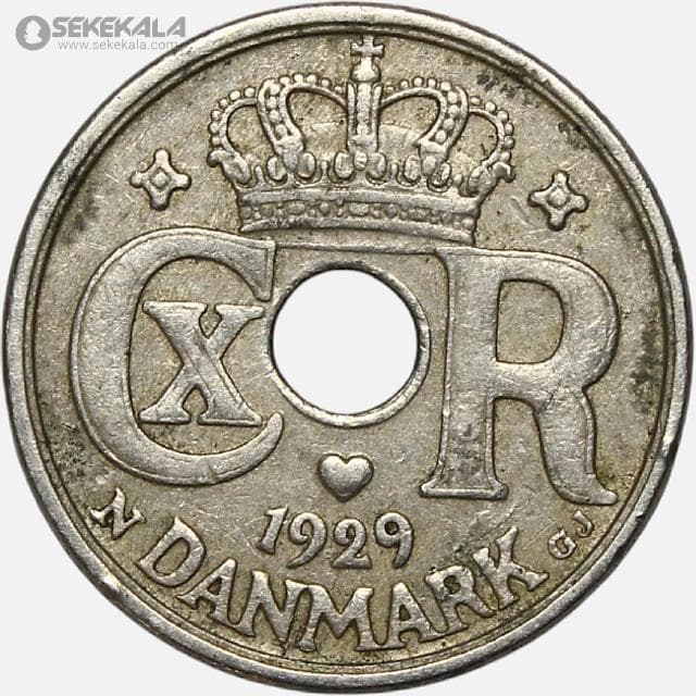 سکه 10 اوره دانمارک 1929 (کریستین دهم)