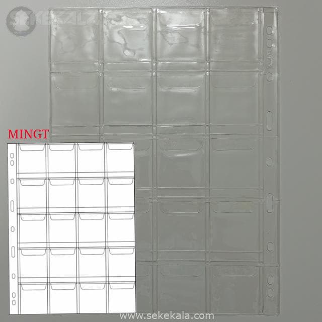 برگه آلبوم سکه برند MINGT با گنجایش 20 سکه (مدل جیبدار) ساخت کره