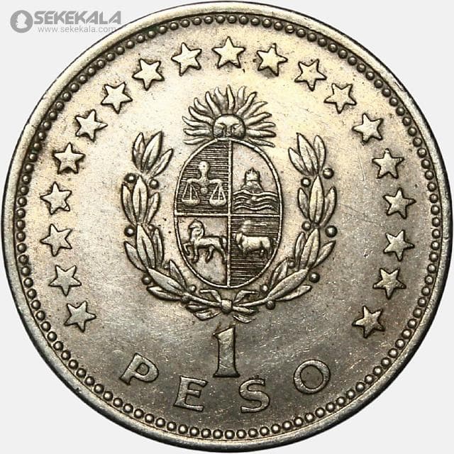 سکه کمیاب ۱ پزو اروگوئه 1960 (AU) — تصویر ۲