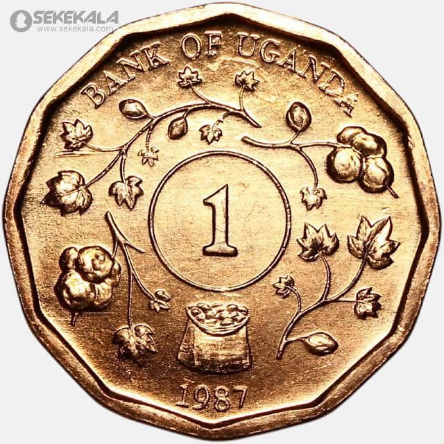 سکه کمیاب 1 شیلینگ اوگاندا 1987 (UNC)