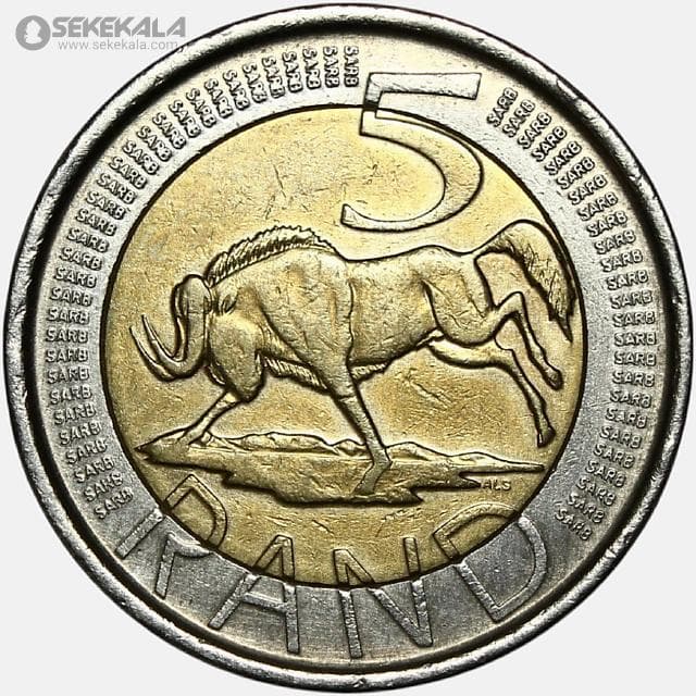 سکه 5 راند دوفلزی آفریقای جنوبی 2004