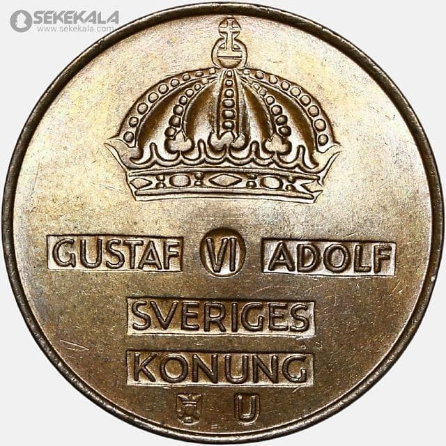 سکه 5 اوره کمیاب سوئد 1970 (UNC) — تصویر ۲