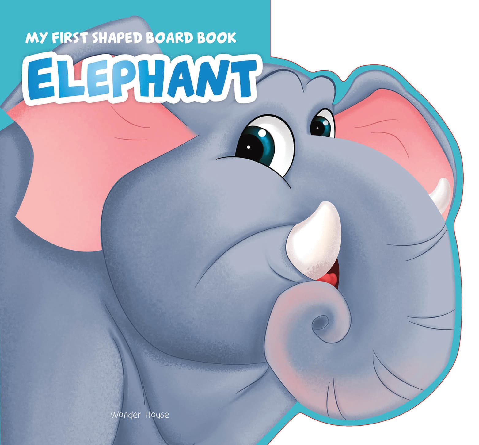 My First Shaped Board book – Elephant, Die-Cut Animals, Picture Book for Children