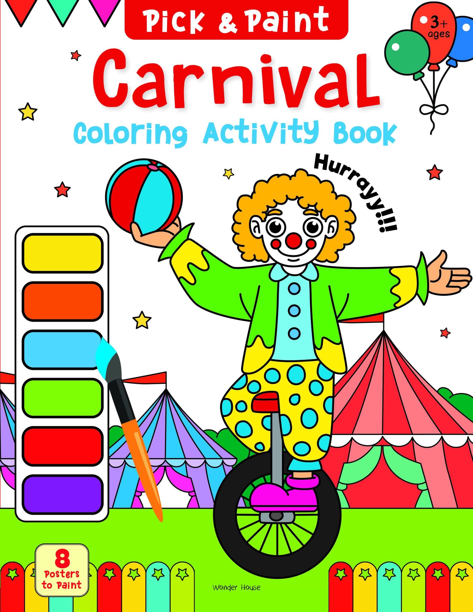 Pick and Paint Coloring Activity Book for Kids Carnival