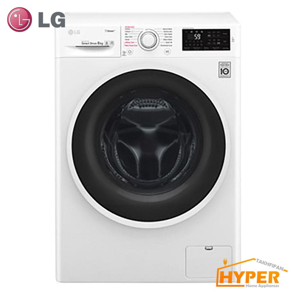 ماشین لباسشویی ال جی WM-843SW سفید 8 کیلویی