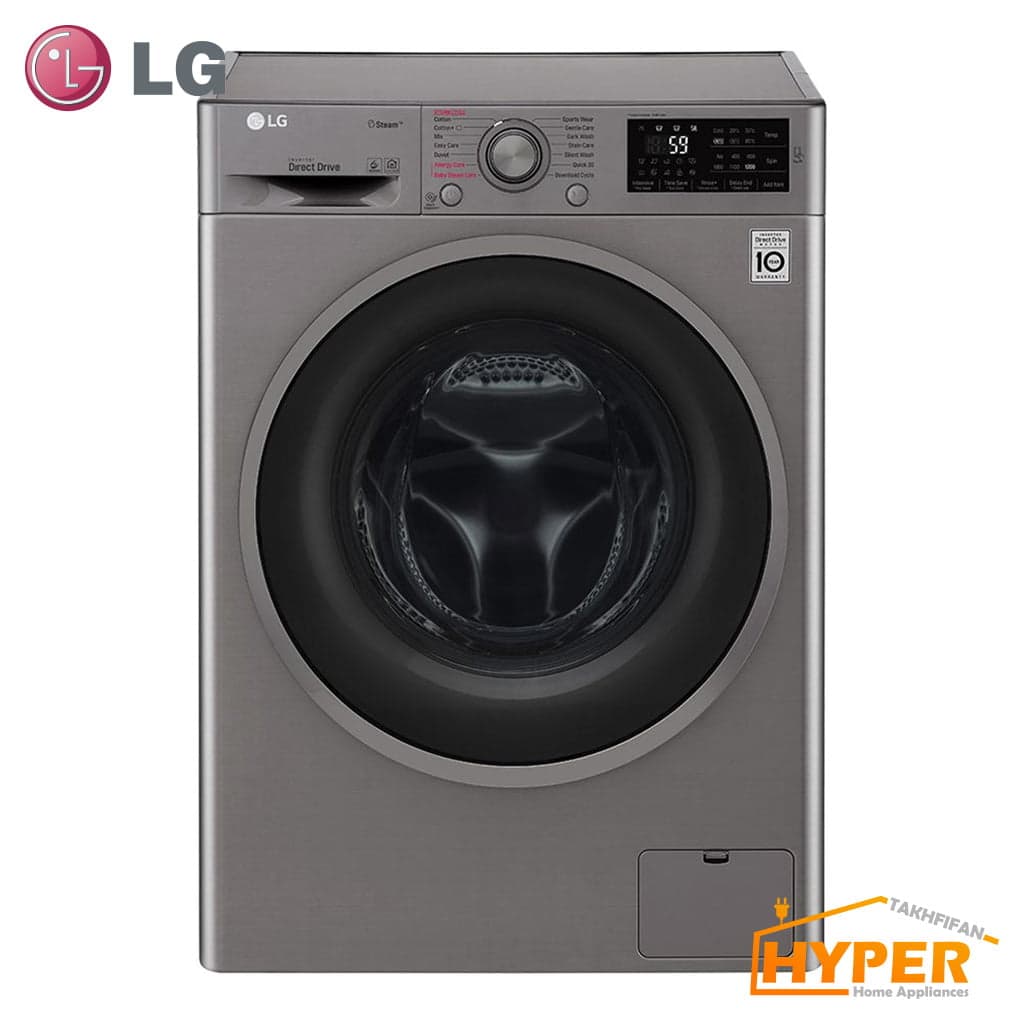 ماشین لباسشویی ال جی WM-743SS استیل 7 کیلویی