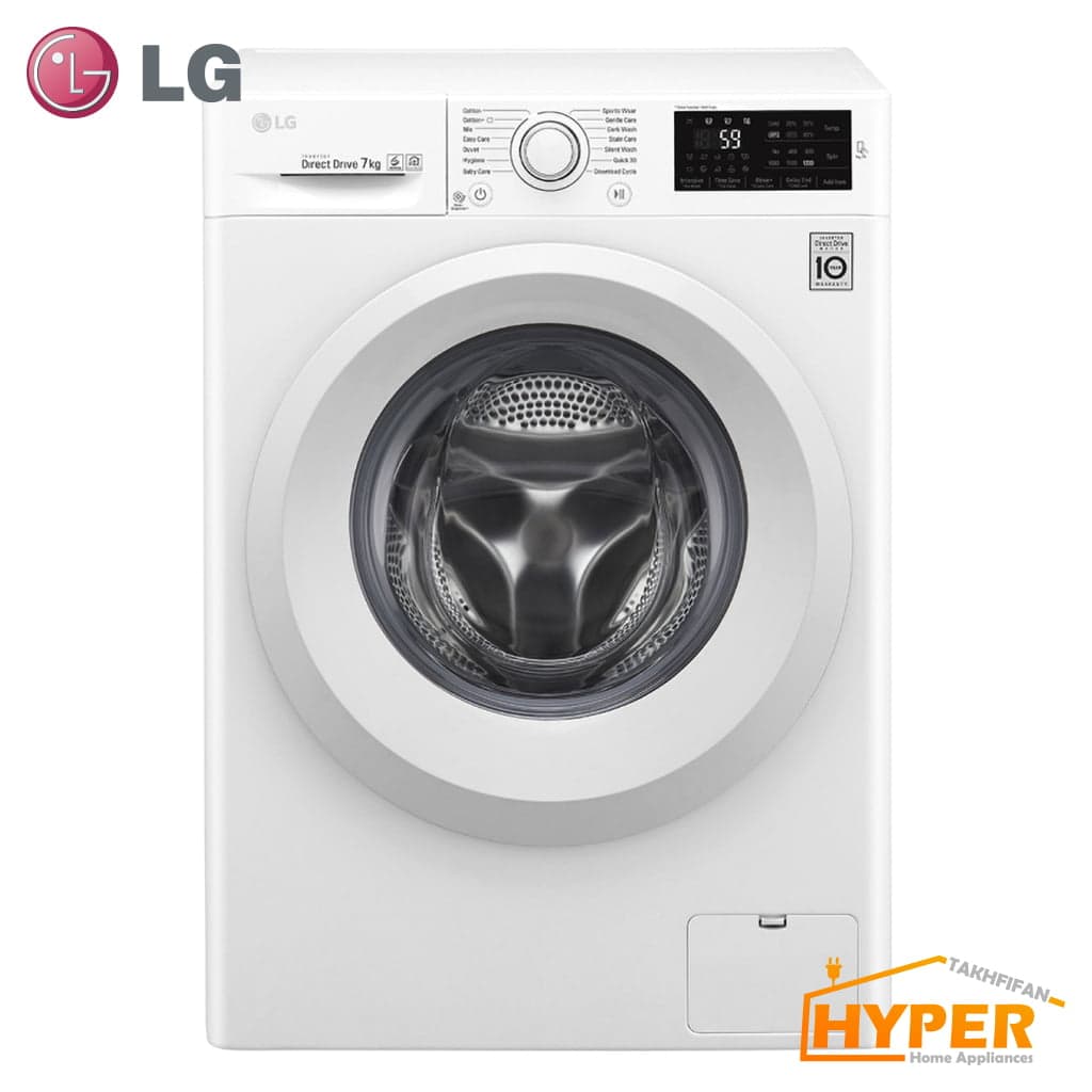 ماشین لباسشویی ال جی WM-721NW سفید 7 کیلویی