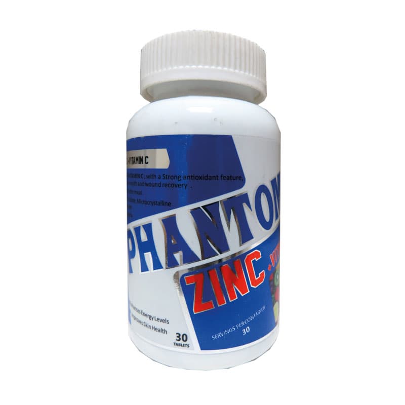قرص ویتامین C و زینک فانتوم 30 عدد Phantom Vitamin C + Zinc 30 Tablets