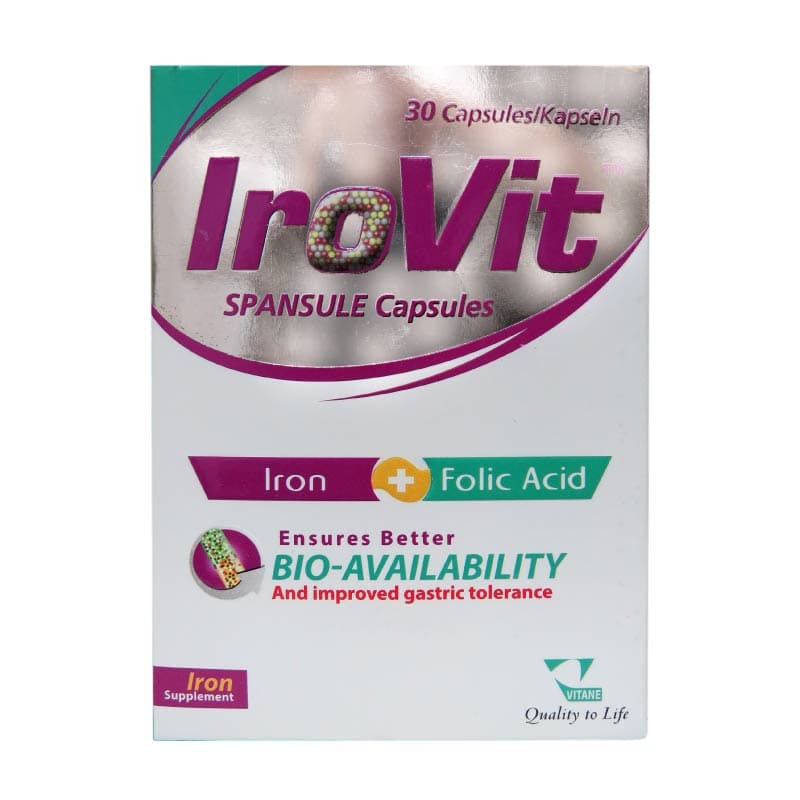 کپسول آیروویت ویتان ۳۰ عددی Vitane IroVit 30 Caps