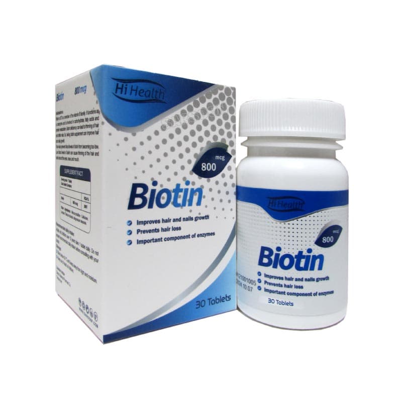 قرص بیوتین 800 میکروگرم های هلث 30 عدد Hi Health Biotin 800 mcg 30 Tabs — تصویر ۲