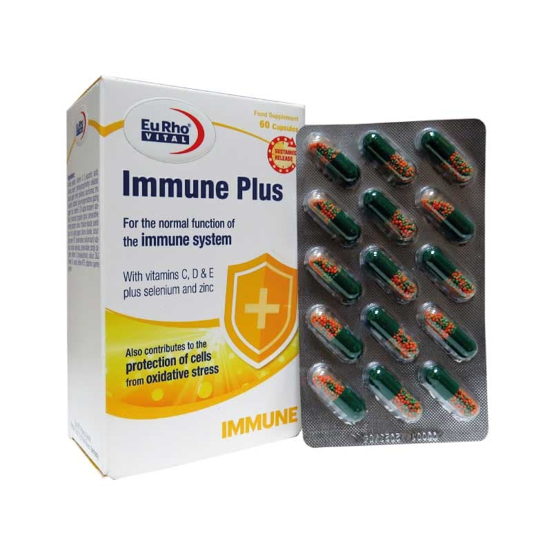 کپسول ایمون پلاس یوروویتال 60 عدد Eurho Vital Immune Plus 60 Capsules — تصویر ۳