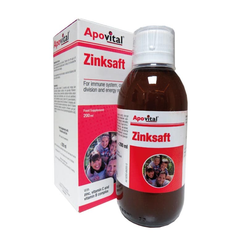شربت زینک سافت آپوویتال 200 میلی لیتر (تاریخ نزدیک) Apovital Zinc Juice Syrup 200 ml — تصویر ۲