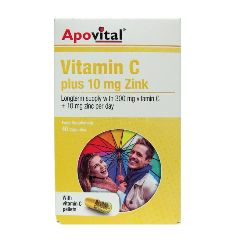 کپسول ویتامین C و زینک آپوویتال 40 عدد Apovital Vitamin C Plus Zink