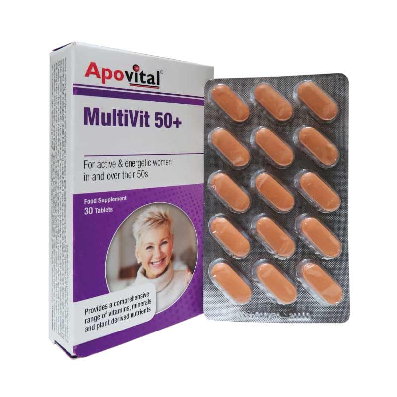 قرص مولتی ویت بالای 50 سال آپوویتال 30 عدد Apovital Multivit Up 50 Years 30 Tabs — تصویر ۲