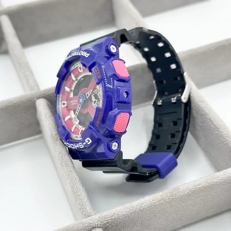 ساعت جی شاک G-Shock رنگ بنفش مشکی — تصویر ۲